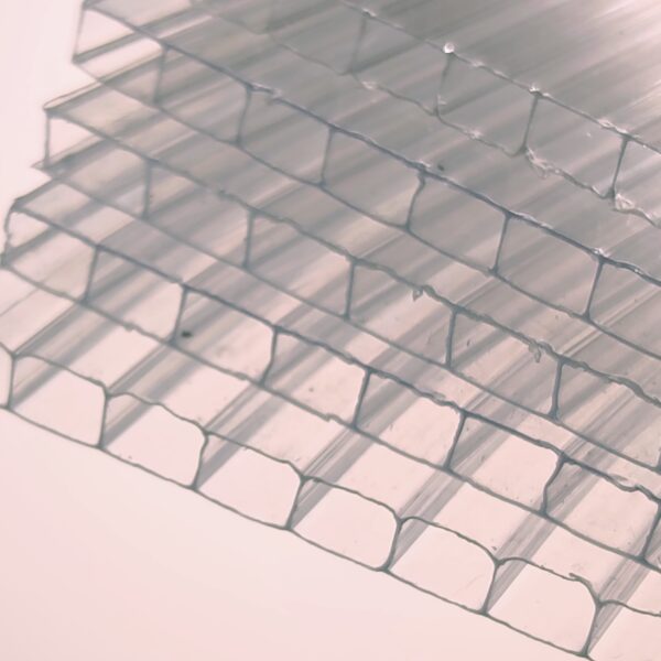 Сотовый поликарбонат  10мм, прозрачный, 1кг/м2, лист 2,1х12 м, Polidgi