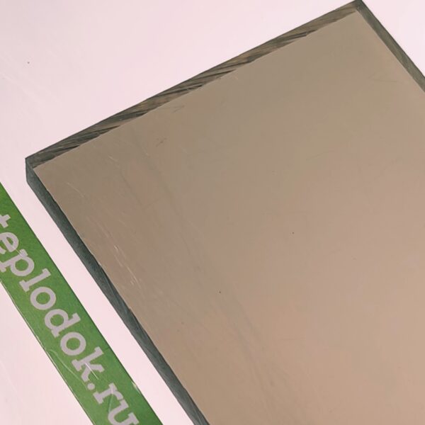 Монолитный поликарбонат 6 мм, бронза, 2,05х3,05 м, Novattro