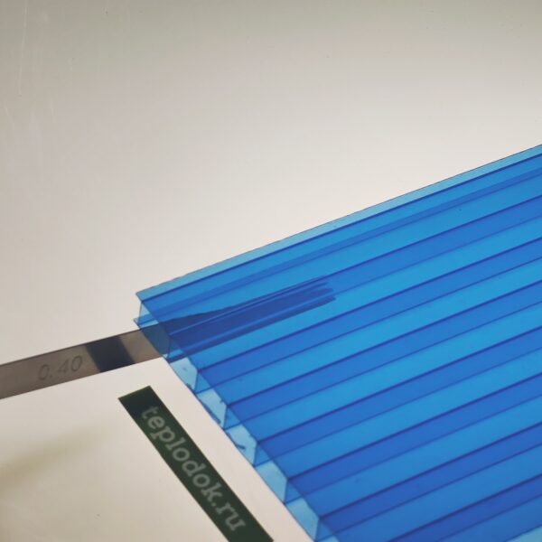 Сотовый поликарбонат 8 мм, синий, 1,2 кг/м2, лист 2,1х12 м, ULTRAMARIN